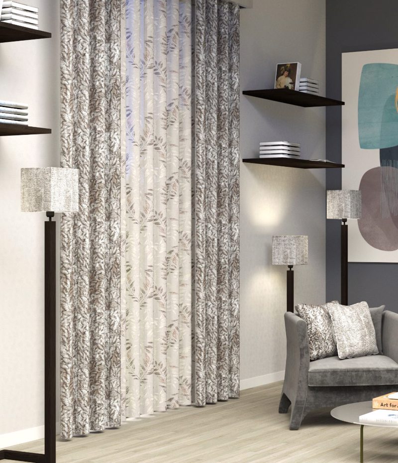 Ύφασμα με Σχέδιο Φύλλα 'Flirt' (140cm)