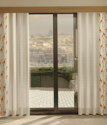 Ύφασμα 'Giraffe' με Σχέδιο Καμηλοπάρδαλη διαθέσιμο σε 2 Αποχρώσεις