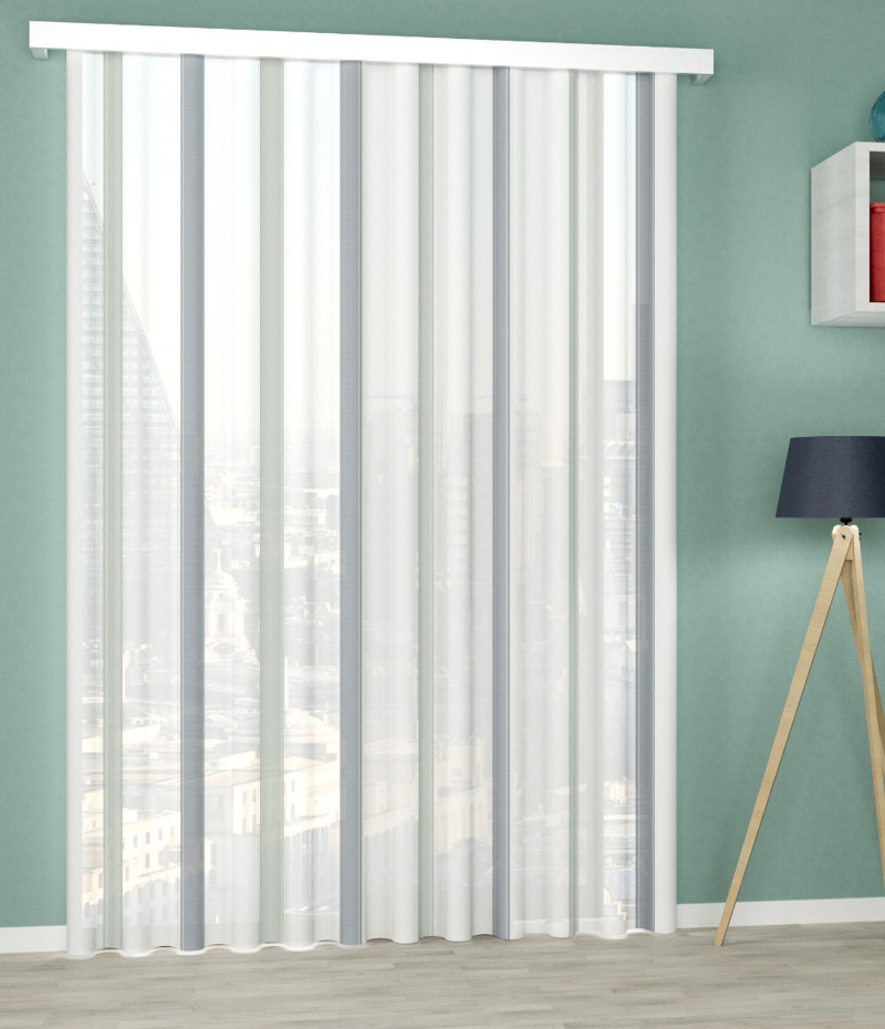 Ύφασμα Ημιδιάφανο 'Jekyll' με Ριγέ Σχέδιο σε 5 Αποχρώσε