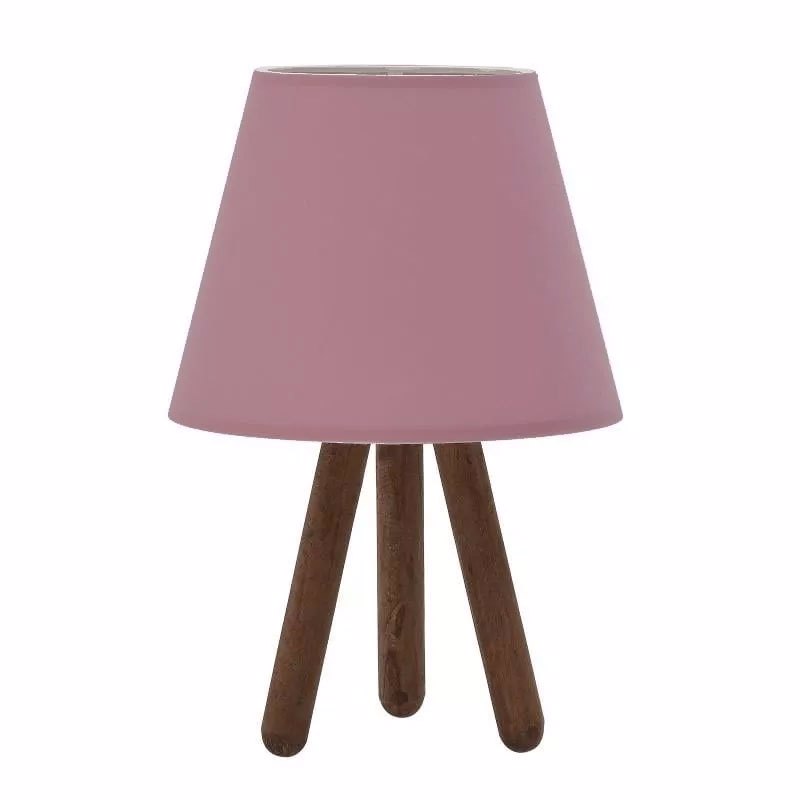 l'arte - ΣΗΜΑΝΤΙΚΟ: Σε περίπτωση διαφοράς τιμής από το κατάστημα ισχύει παντα και μόνο η τιμή του καταστήματος L'arte Φωτιστικό Επιτραπέζιο Ξύλινο με ροζ Βελούδινο Κα