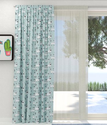 Ύφασμα 'Lama' με Σχέδιο Ζωάκι Λάμα διαθέσιμο σε 3 Αποχρώσεις