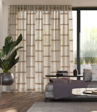 Ύφασμα Κεντητό 'Lamont' με Γραμμές