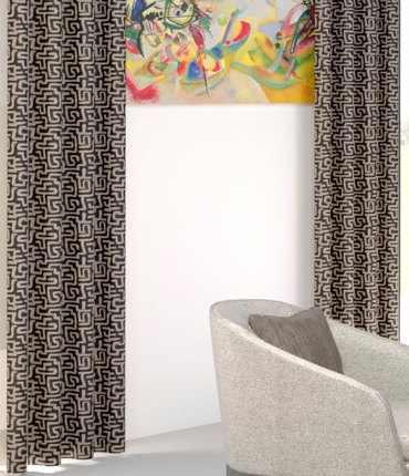 Ύφασμα Ζακάρ 'Mesh' με Μοντέρνο Σχέδιο διαθέσιμο σε 4 Αποχρώσεις