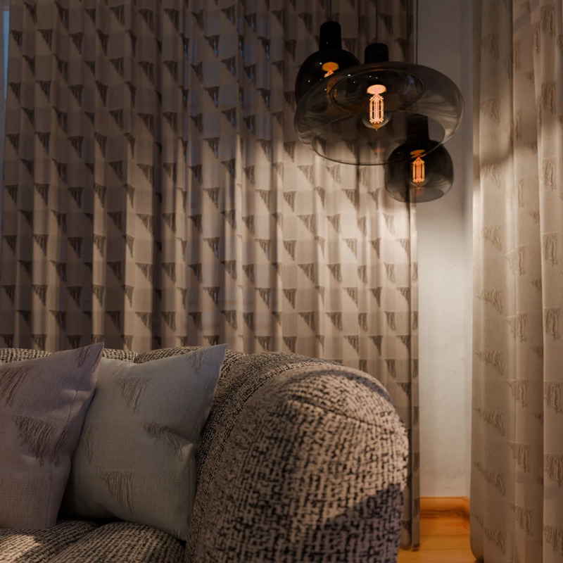 Ύφασμα Ζακάρ 'Paroxysm' με Κρόσσια σε Διάφορες Αποχρώσε