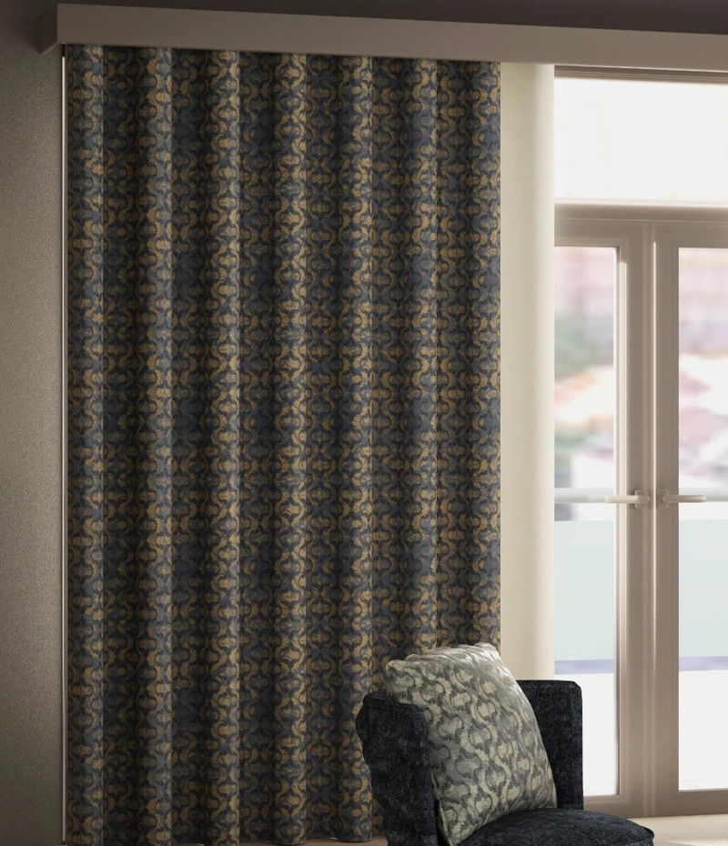 Ύφασμα Ζακάρ 'Vasari' με Κεντητό Κλασσικό Σχέδιο διαθέσ