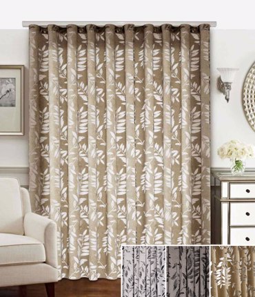 Ύφασμα Devore 'Versilia' με Σχέδιο Φύλλα σε 3 Αποχρώσεις 