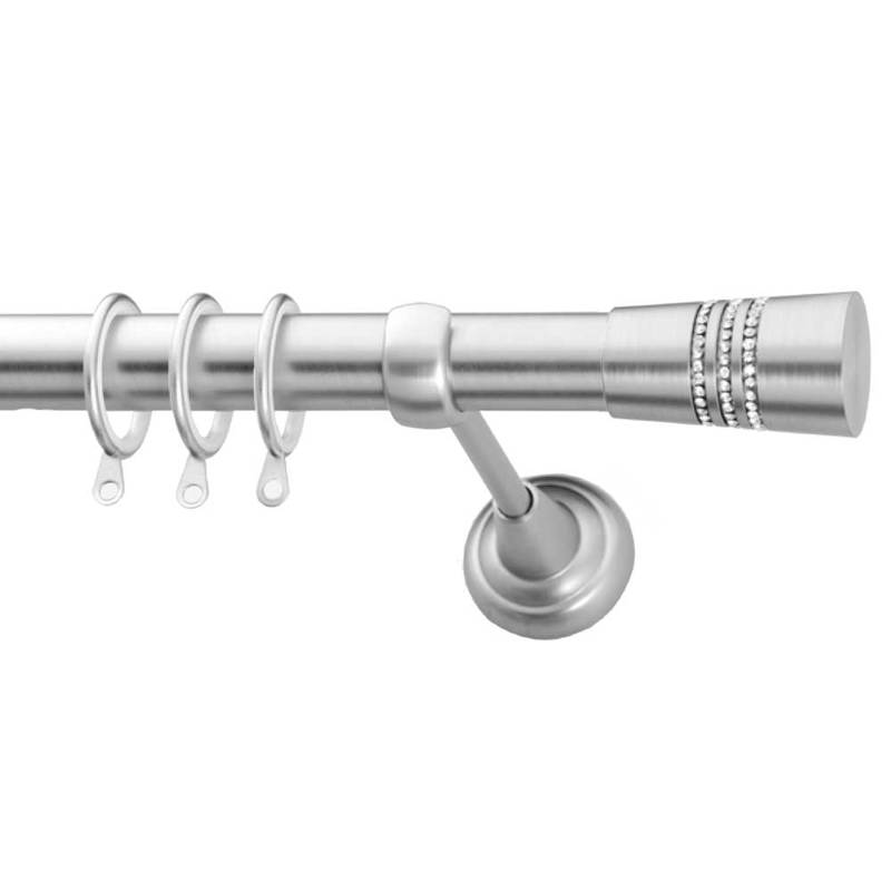 Agiovlasitishome - ΣΗΜΑΝΤΙΚΟ: Σε περίπτωση διαφοράς τιμής από το κατάστημα ισχύει παντα και μόνο η τιμή του καταστήματος Κουρτινόξυλο Φ25 Inox ECO Artemis Triple Strass Νίκελ Σ