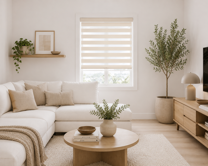 MRShome Double Roler Ruthmizomenis Skiasis 120x230cm Bez