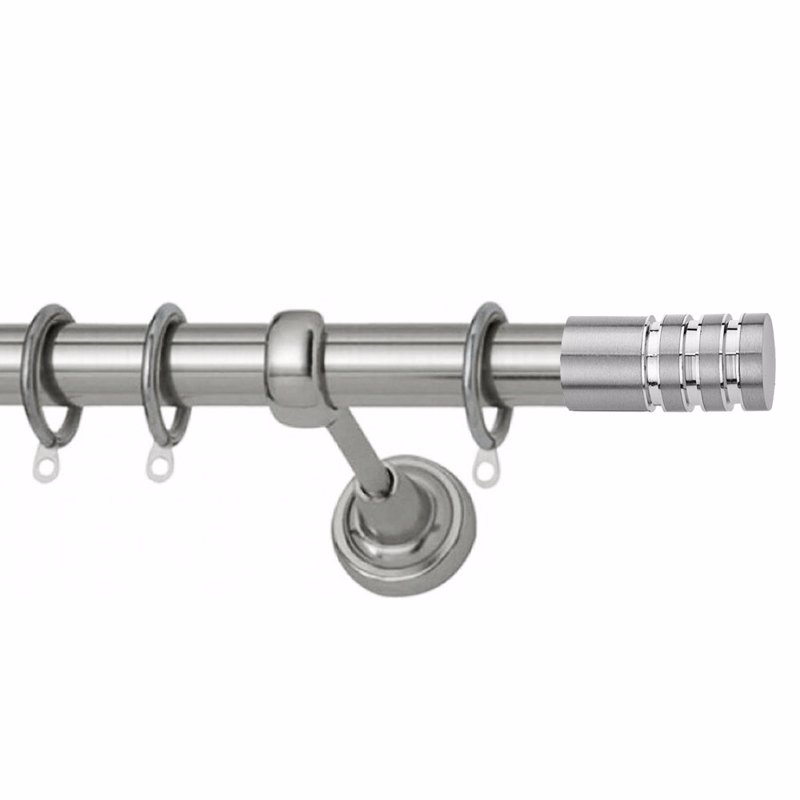 Κουρτινόξυλα agiovlasitishome - ΣΗΜΑΝΤΙΚΟ: Σε περίπτωση διαφοράς τιμής από το κατάστημα ισχύει παντα και μόνο η τιμή του καταστήματος Κουρτινόξυλο Φ25 inox Genoa Classic Νίκελ Σατινέ