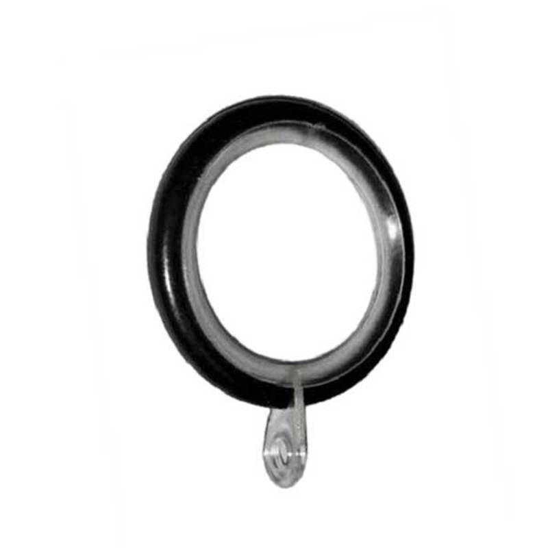 Κρίκος Μεταλλικός Μαύρος για Κουρτινόξυλα Φ25
