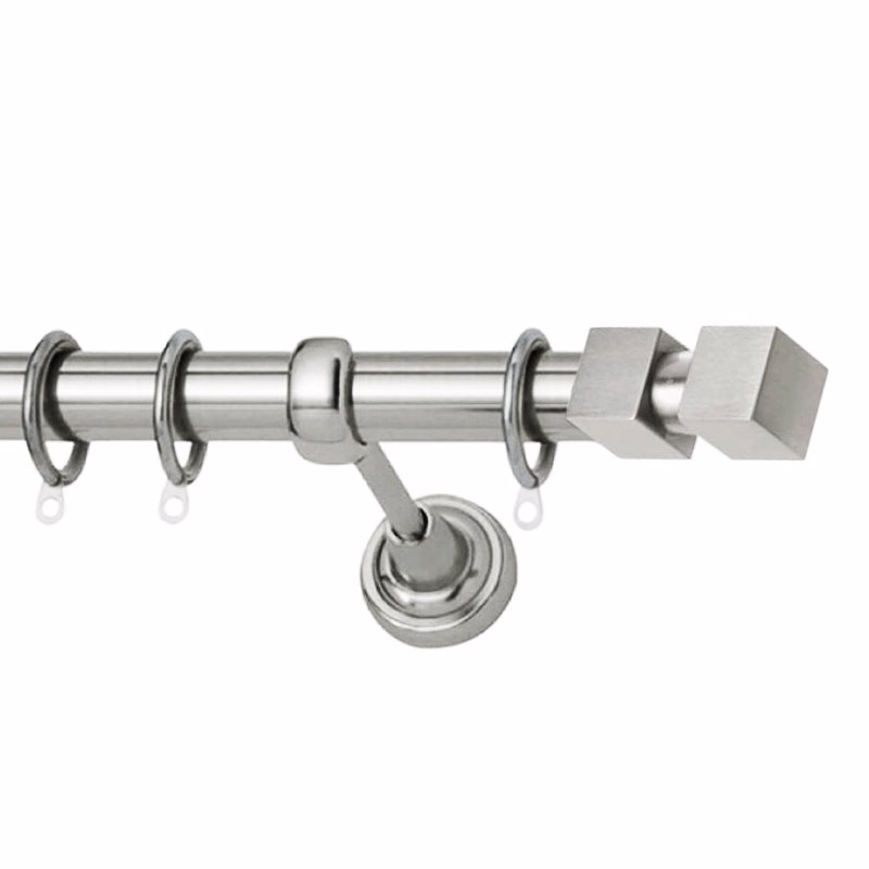 Agiovlasitishome - ΣΗΜΑΝΤΙΚΟ: Σε περίπτωση διαφοράς τιμής από το κατάστημα ισχύει παντα και μόνο η τιμή του καταστήματος Κουρτινόξυλο Φ25 Inox Sierra Νίκελ Σατινέ