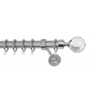 Κουρτινόξυλο Φ25 Inox Spy.Lumi Νίκελ Σατινέ