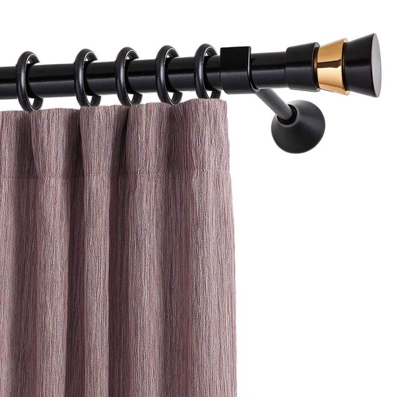 Agiovlasitishome - ΣΗΜΑΝΤΙΚΟ: Σε περίπτωση διαφοράς τιμής από το κατάστημα ισχύει παντα και μόνο η τιμή του καταστήματος Agiovlasitishome Κουρτινόξυλο Φ25 Triplet Μαύρο Ματ/Oro