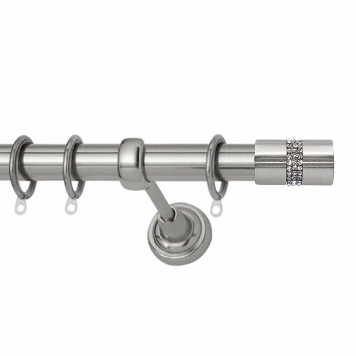 Kourtinoxulo F25 Inox Verona Triple Strass Nikel Satine