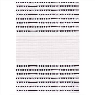 Anartisi Double Ρόλερ Ρυθμιζόμενης Σκίασης 'Zebra' ZK255 Ριγέ Λευκό/Μαύρο Π195xΥ162cm