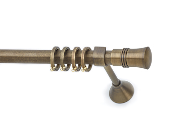 Anartisi Κουρτινόξυλο Bronze Φ25 LEON Αντικέ Μπρονζέ