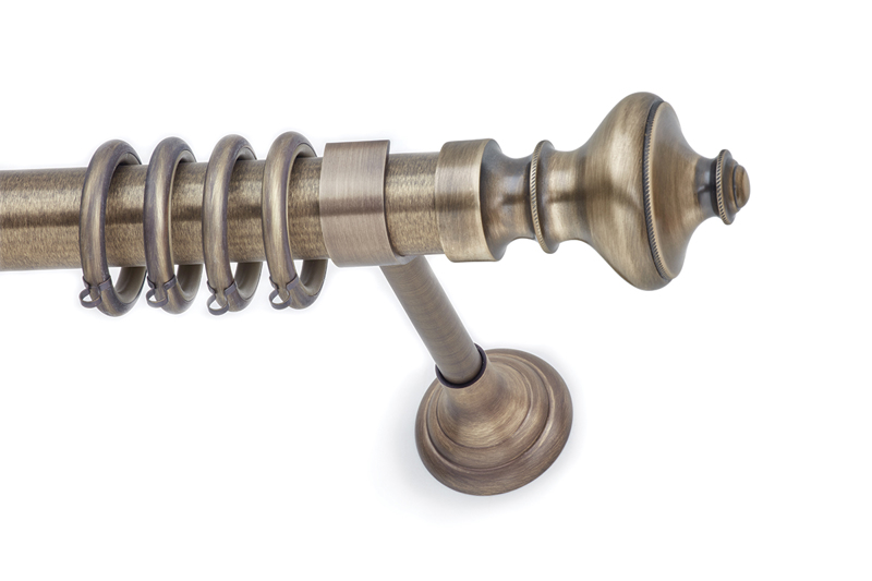 Anartisi Κουρτινόξυλο Bronze Φ35 FIORE Αντικέ Μπρονζέ