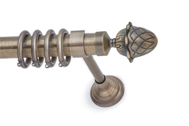 Anartisi Κουρτινόξυλο Φ35 Luxor Αντικέ Μπρονζέ