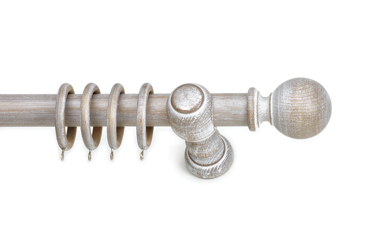 Ξύλινο Κουρτινόξυλο Φ35 CLASICO sbianco