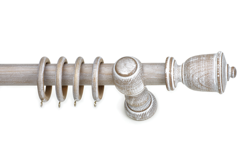 Ξύλινο Κουρτινόξυλο Φ35 TRULO sbianco