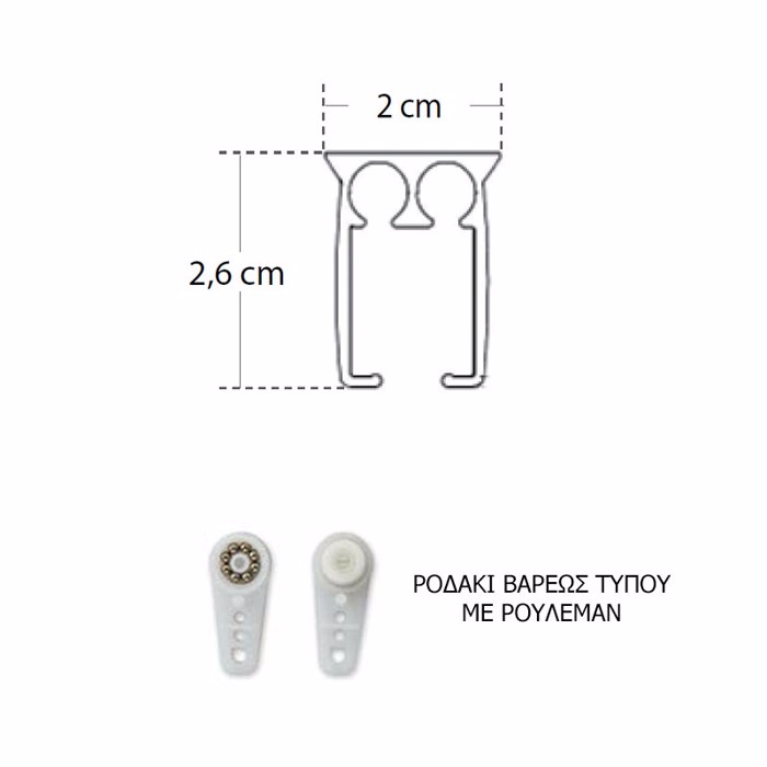 Sidirodromos Monos Bareos Tupou Lefkos me Mixanismo