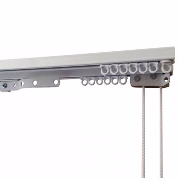 Σιδηρόδρομος Κουρτίνας Διπλός Δανίας Λευκός 6cm με Μηχανισμό