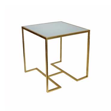 Art et Lumiere ΒΟΗΘΗΤΙΚΟ ΤΡΑΠΕΖΑΚΙ ΣΑΛΟΝΙΟΥ ΧΡΥΣΟ ΜΕ ΚΑΘΡΕΦΤΗ 49Χ47Χ51ΕΚ 05826