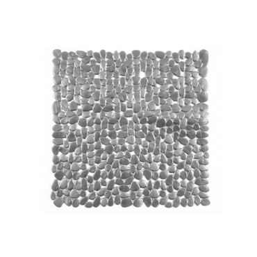 Dimitracas Αντιολισθητικό Πατάκι Ντουζιέρας Ασημί 'Riverstone' 54x54cm 00235.001