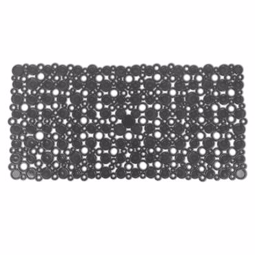 Dimitracas Αντιολισθητικό Ταπέτο Μπανιέρας Rings Διάφανο Μαύρο 35x71cm 00273.011