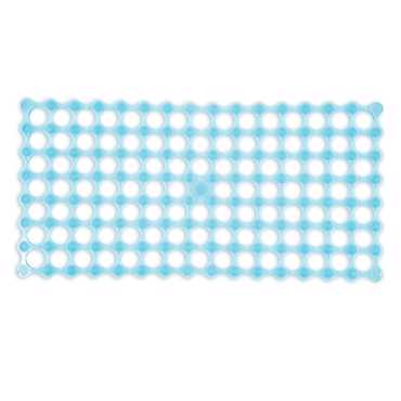 Dimitracas Αντιολισθητικό Ταπέτο Μπανιέρας Golf Διάφανο Τιρκουάζ 34x68.5cm 00285.010