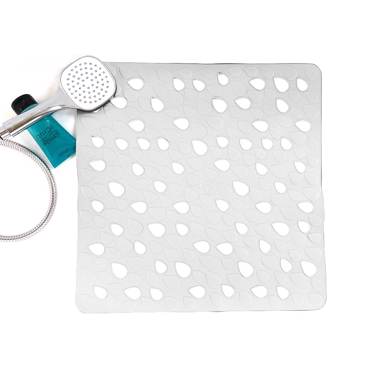 Dimitracas Αντιολισθητικό Ταπέτο Ντουζιέρας Drops Λευκό 54x54cm 00297.006