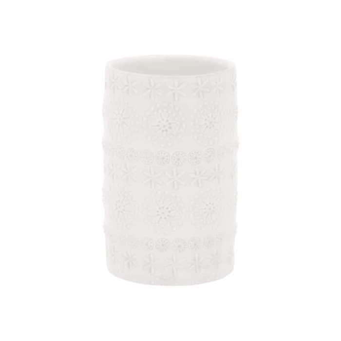 Dimitracas Potirothiki SPIRELLA Relief Porselanis Lefki F7x10.5cm 03241.002