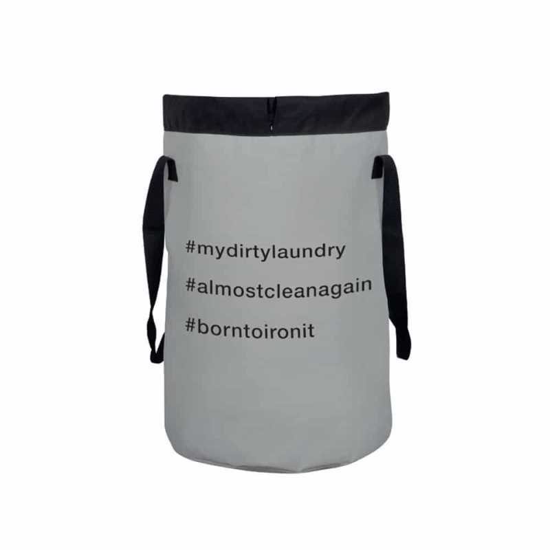 Dimitracas Καλάθι Απλύτων SPIRELLA Funwash Γκρι/Μαύρο Polyester 75lt Φ40x60cm 05095.003