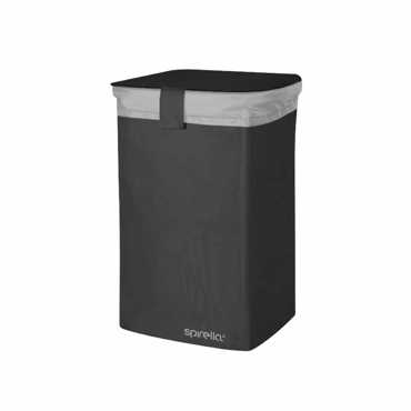 Dimitracas Καλάθι Απλύτων SPIRELLA Classic L Μαύρο Polyester 50lt 52x34x34cm 05096.002