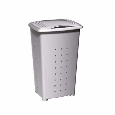 Dimitracas Καλάθι Απλύτων TATAY MILLENIUM Πλαστικό Ασημί 60lt 06717.003