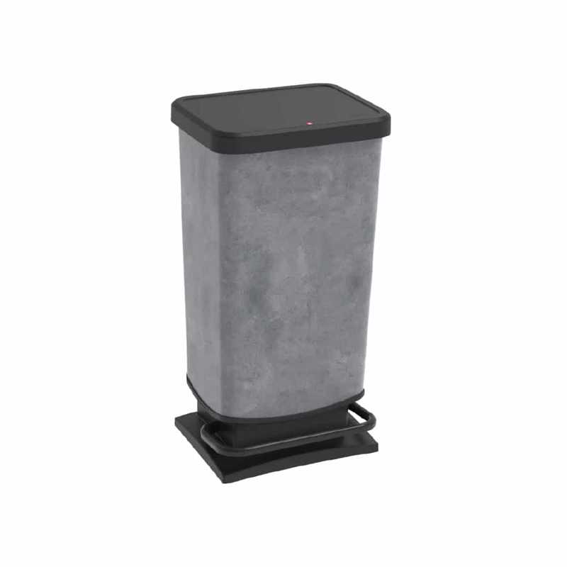 Dimitracas Χαρτοδοχείο PASO Πλαστικό Beton 40lt 35.3x29.5x67.6cm Soft Close 06925.001