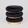 ESTHETI home Skampo Beloudino Mavro me Xruses Leptomereies F41x40cm 750-10069