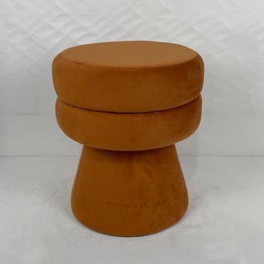 ESTHETI home Σκαμπό Βελούδινο Σκούρο Πορτοκαλί Φ35x40cm 750-10071