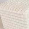 ESTHETI home Skampo Beloudino Lefko me Xulina Podia 42x42x40cm 750-14028