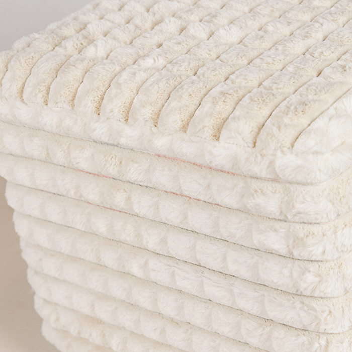 ESTHETI home Skampo Beloudino Lefko me Xulina Podia 42x42x40cm 750-14028