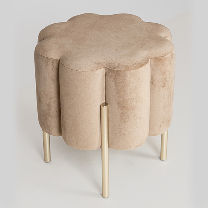 ESTHETI home Skampo Beloudino Bez me Xrusa Podia 39x39x40cm 750-14029