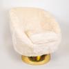 ESTHETI home Poluthrona Beloudini Lefki me Xrusi Basi 79x72x81cm 750-20012