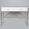 ESTHETI home Konsola Xulini Lefki me Metallika Xrusa Podia 100x39x77cm 750-25039