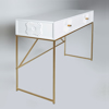 ESTHETI home Konsola Xulini Lefki me Metallika Xrusa Podia 100x39x77cm 750-25039