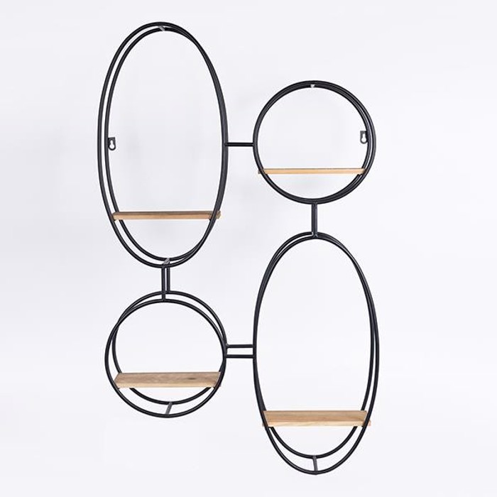 ESTHETI home Rafi Toixou Metalliko Mavro 56.5x12x92cm 750-31527