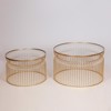 ESTHETI home Set ton 2 Trapezakia Metallika Xrusa me Gyali F65x40cm/F52.5x34cm 750-37013