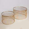 ESTHETI home Set ton 2 Trapezakia Metallika Xrusa me Gyali F65x40cm/F52.5x34cm 750-37013