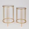 ESTHETI home Set ton 2 Boithitiko Trapezaki Metalliko Xruso me Gyali F42x67cm/F35x60cm 750-39538