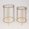 ESTHETI home Set ton 2 Boithitiko Trapezaki Metalliko Xruso me Gyali F42x67cm/F35x60cm 750-39538