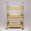 ESTHETI home Troleϊ Metalliko Xruso me Kathrepti kai Rodakia 54x33x84cm 750-39543